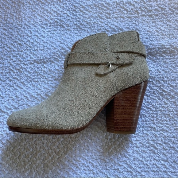 NWOT Rag & Bone Harrow Suede Stacked Heel Bootie Tan Camel Size 8.5 (38.5) - Picture 4 of 17